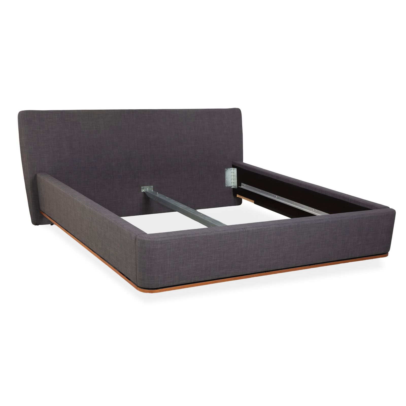 Hülsta Fabric Bed Grey Brown 180x200