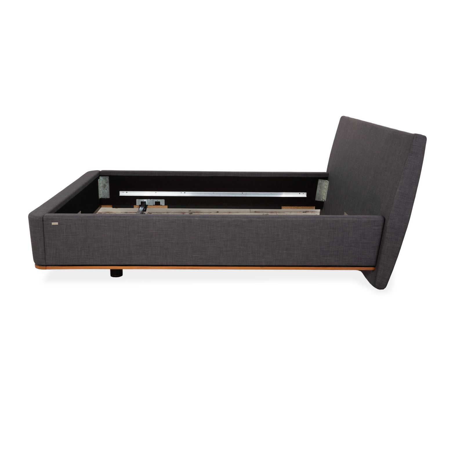 photo for sale Hülsta Fabric Bed Grey Brown 180x200