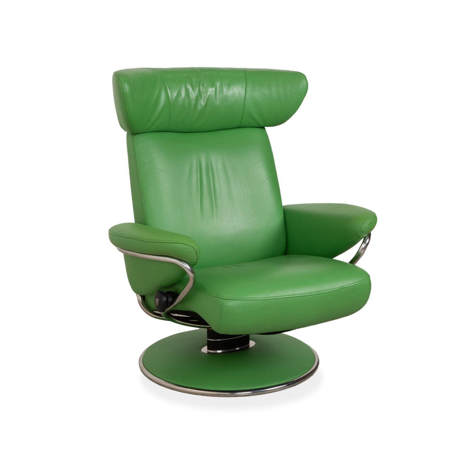 Fauteuil Stressless Jazz en cuir vert, fonction relaxation photo for sale