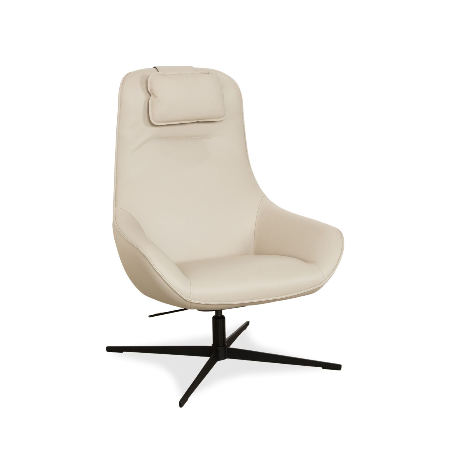 Fauteuil Rolf Benz Meg en cuir beige, fonction manuelle photo for sale