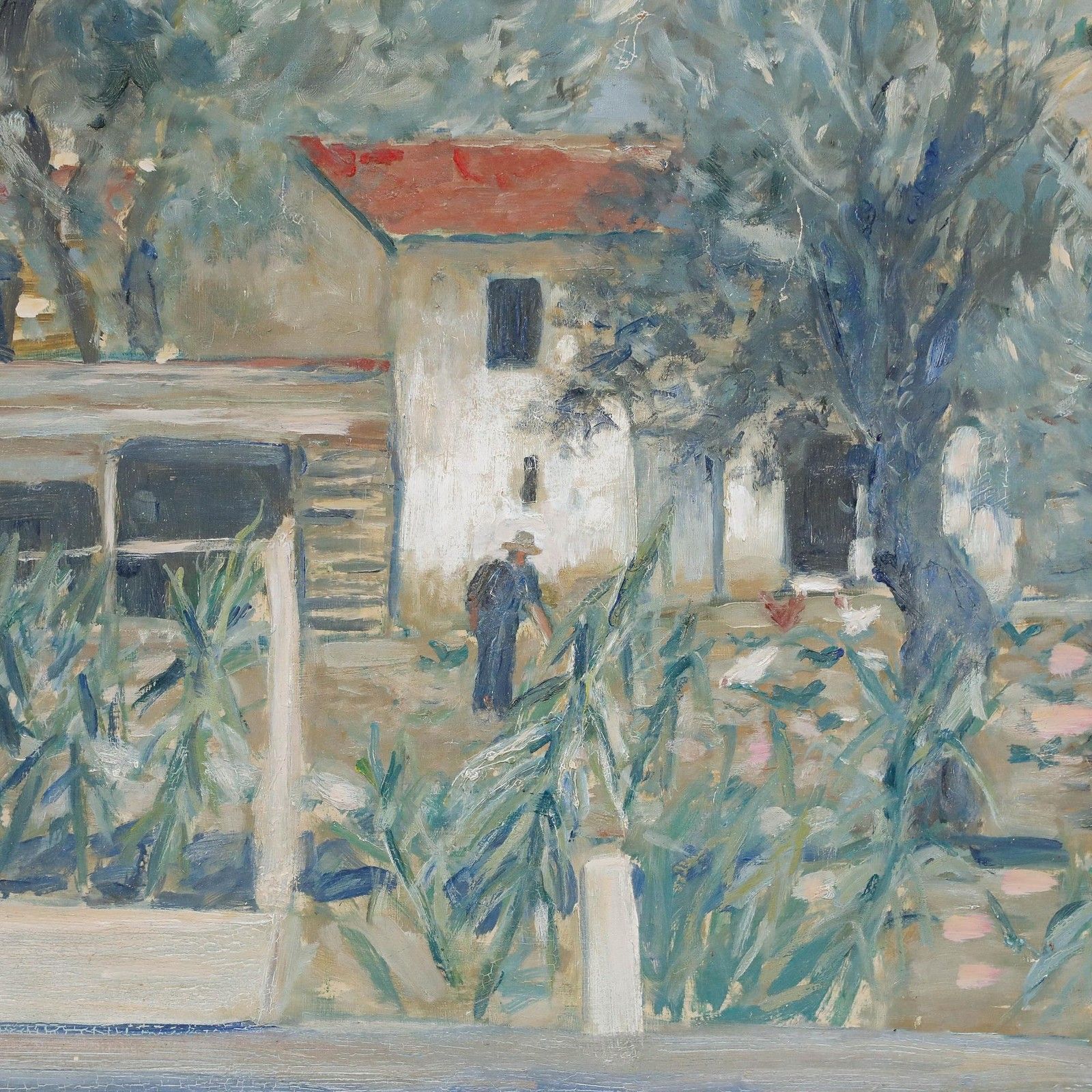 William Bratt Mid 20th Century Oil, The Italian Garden photo Art
