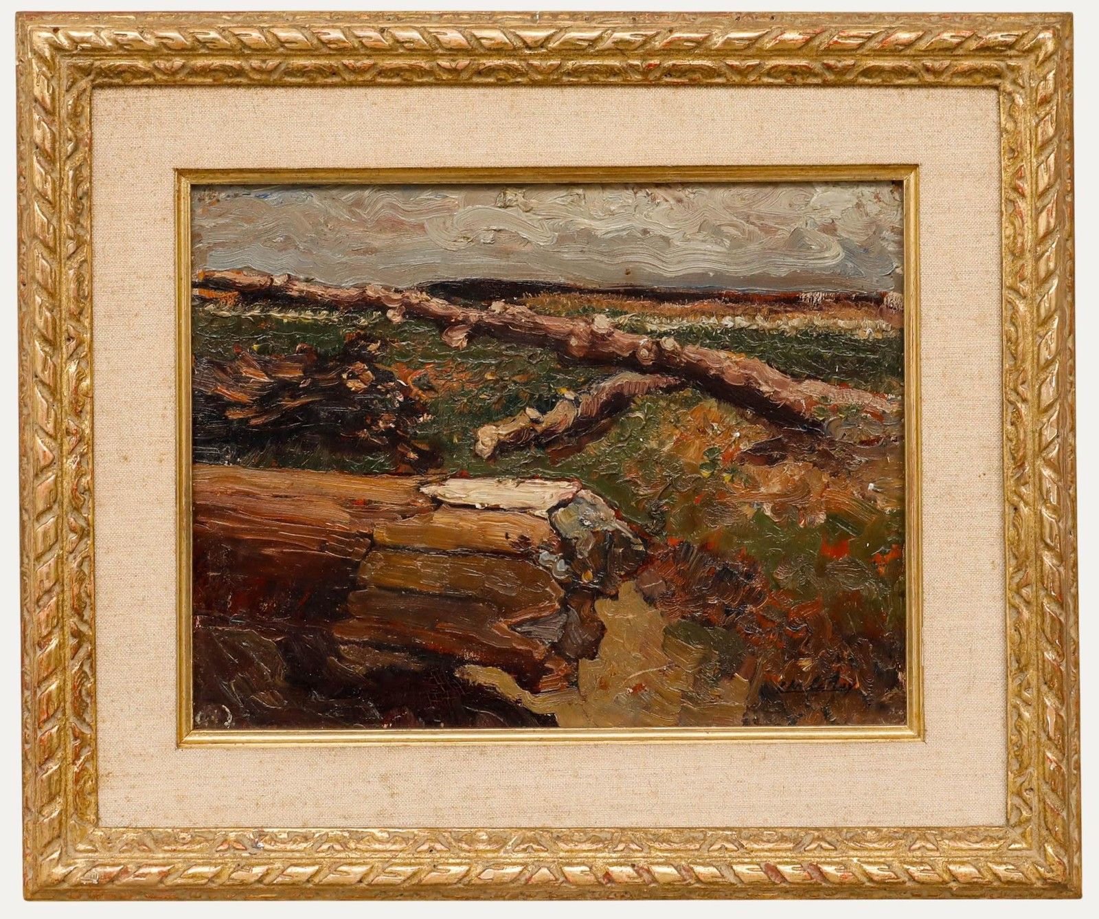 Christiaan Le Roy (1884 1969) 1915 Oil, Fallen Tree