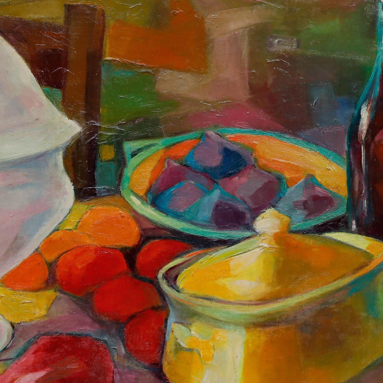 French School Early 20th Century Oil Still Life With Tureen photo Art