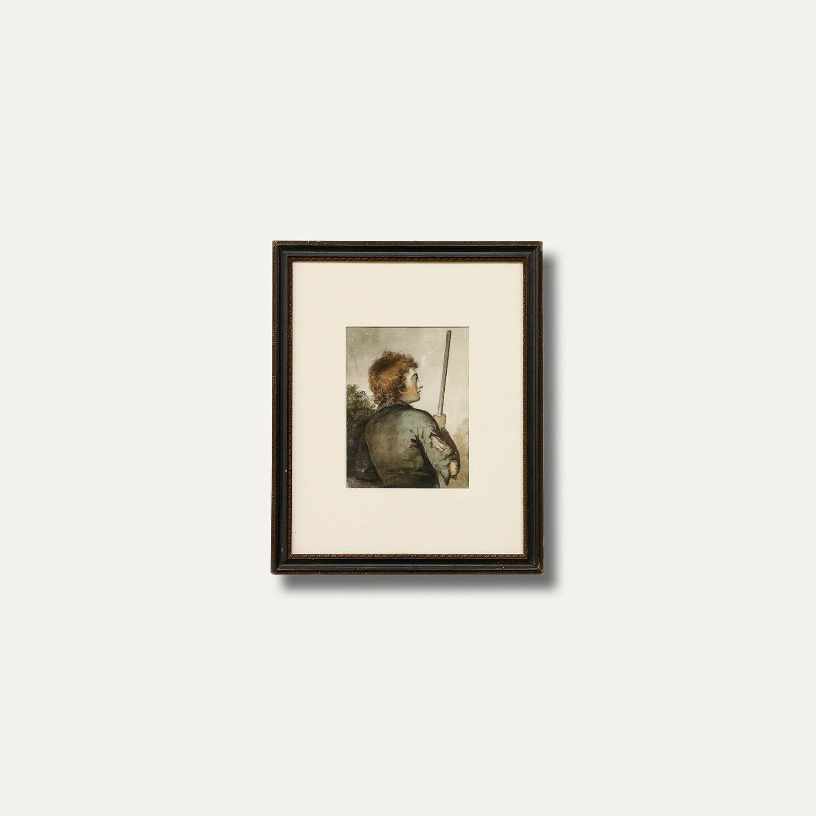 Late 19th Century Watercolour Shepherd Boy photo vinterior