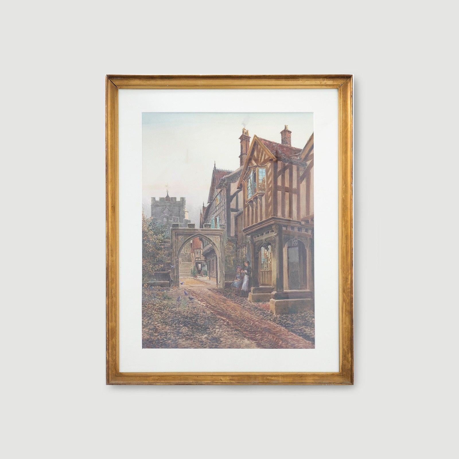 Thomas Greenhalgh (1848 1906) 1883 Watercolour, Leicester Hospital Warwick photo buy
