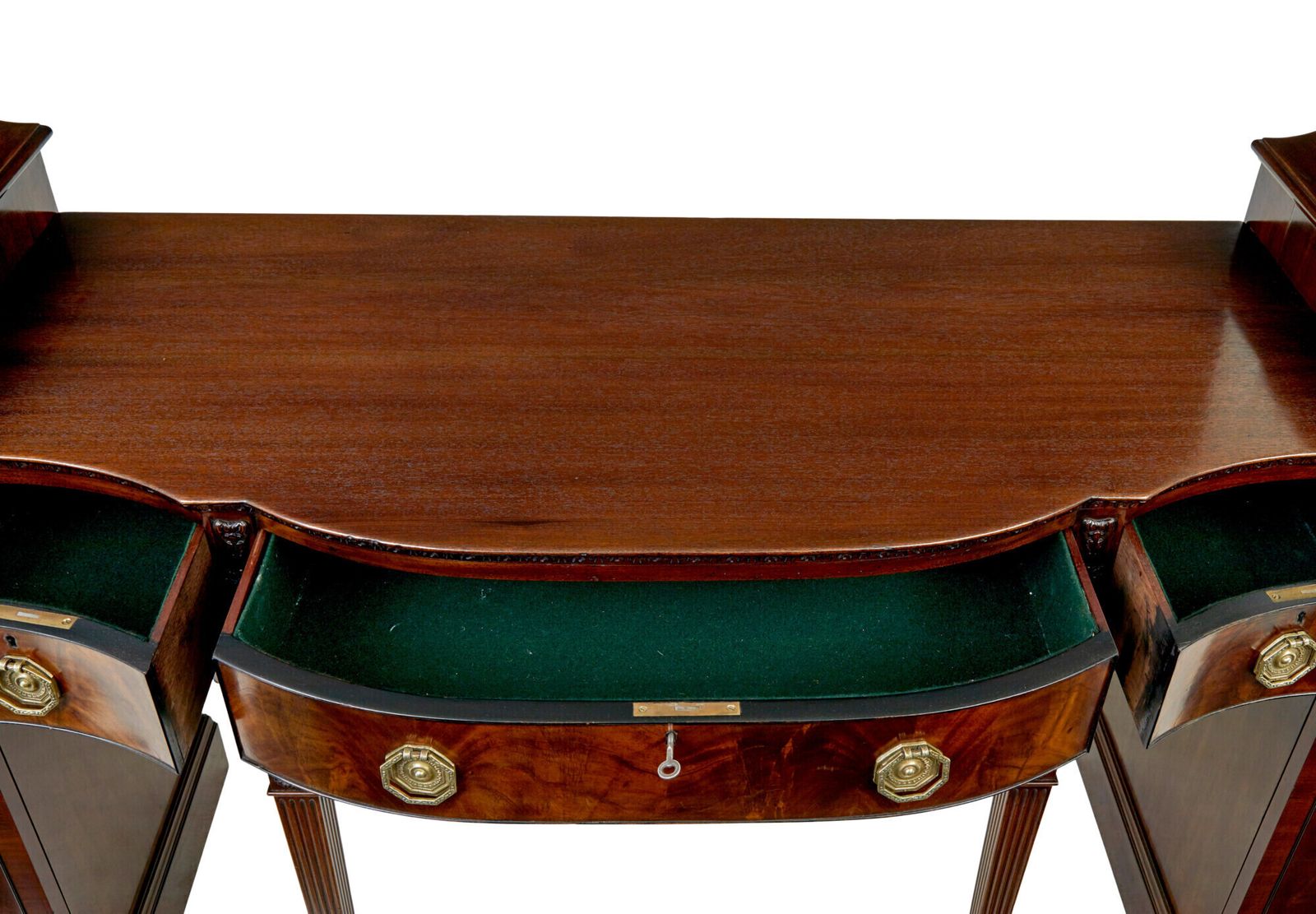19th Century Adams Revival Carved Mahogany Pedestal Sideboard photo furniture