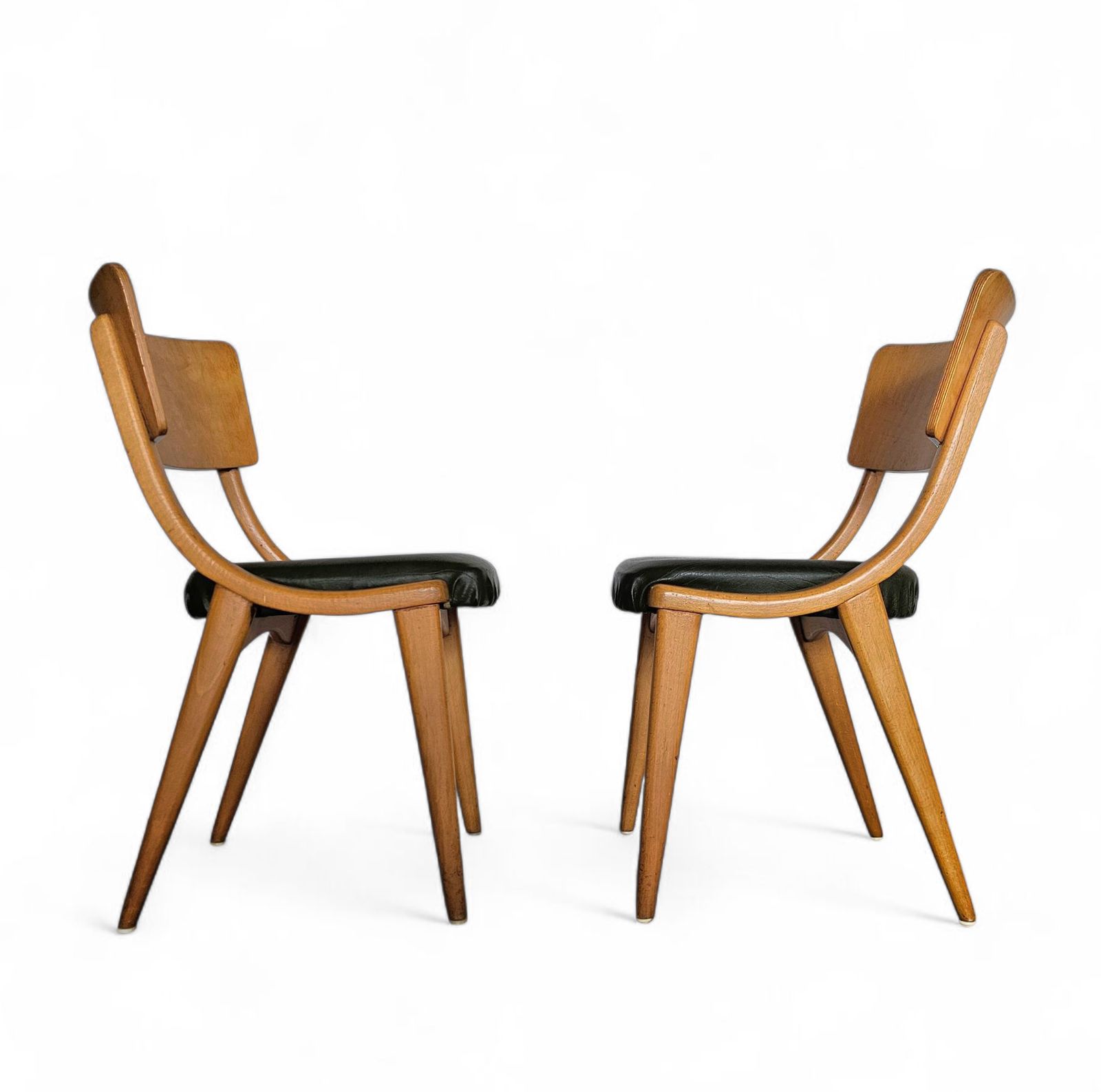 photo furniture 4 X Wooden Dining Benchairs 136 / Chairs By Stol Kamnik / 1960s / Slovenië