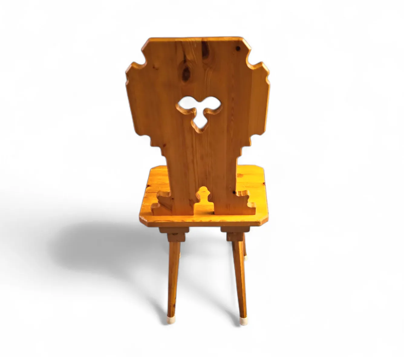 972.0 4 X Folk / Tyroler / Pine Wood Chairs / 1970 photo