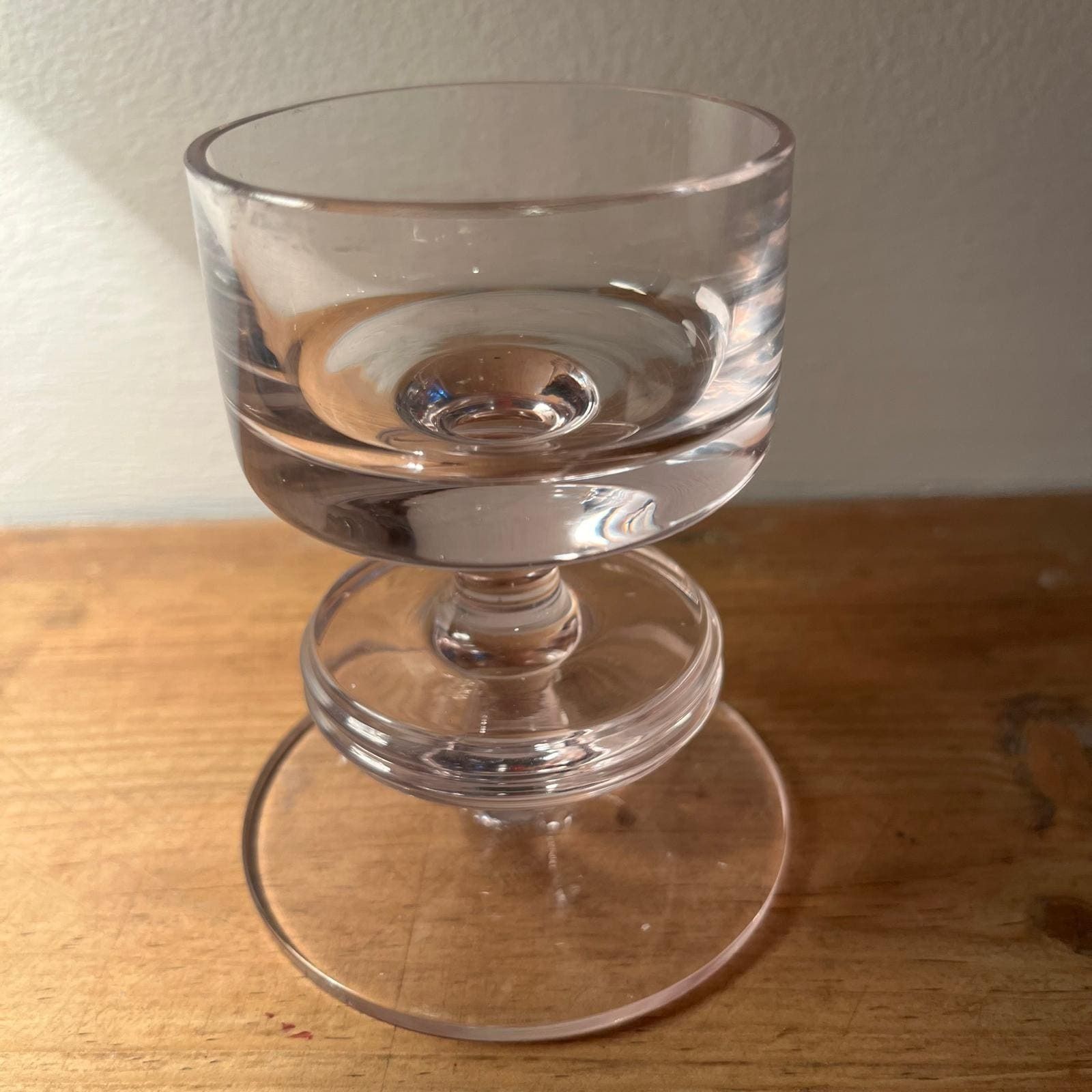 Wedgewood Sheringham 1 Disc Vintage Glass Candle Stick Holder photo for sale