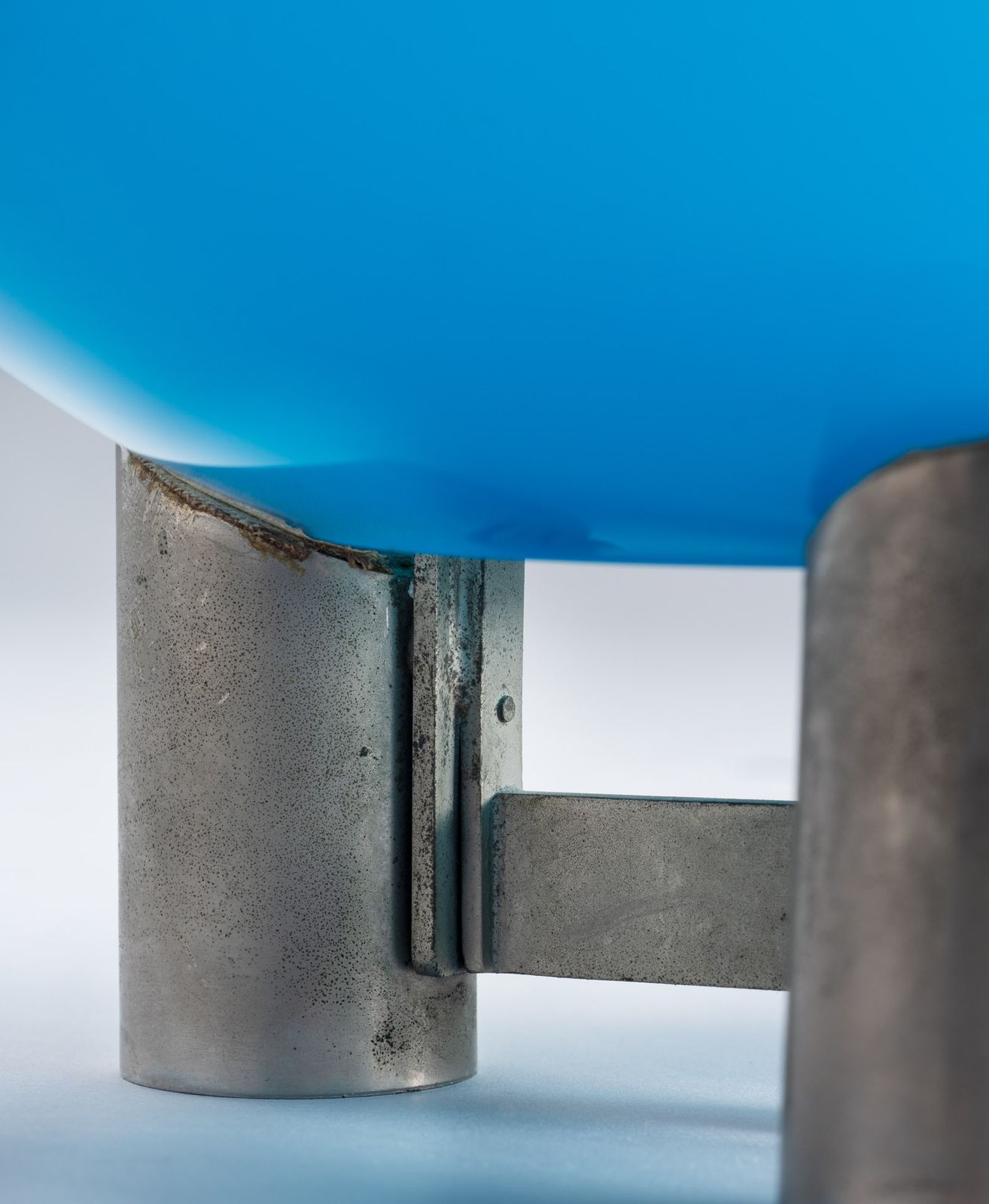 Roberto Menghi, Blue Glass Table Lamp For Venini, Italy, 1968 photo furniture