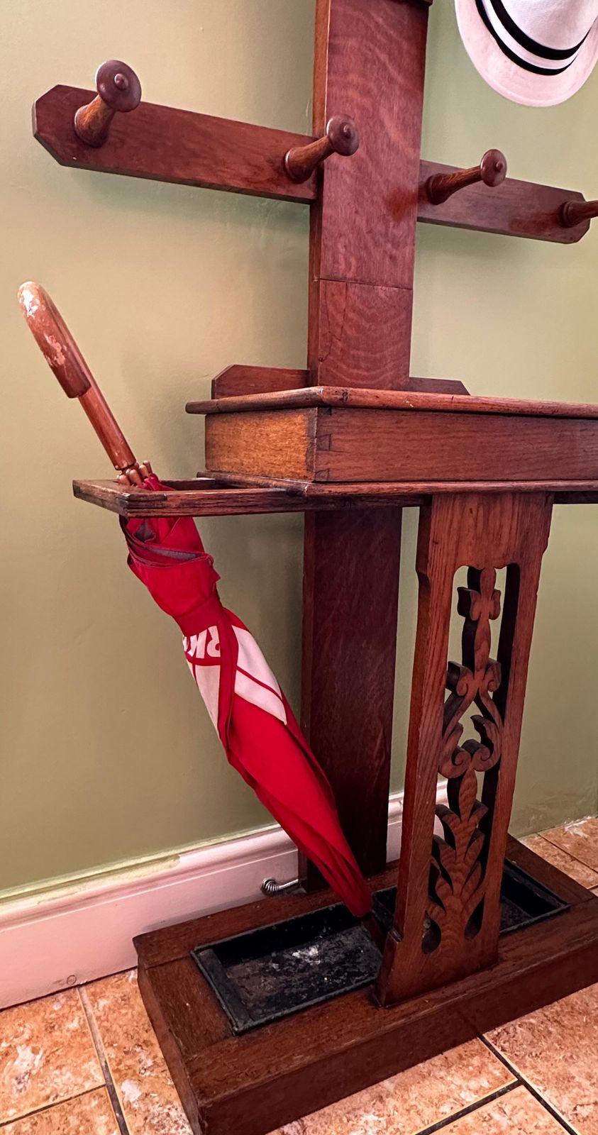 Furniture Antique Hand Carved  Hall Stand photo