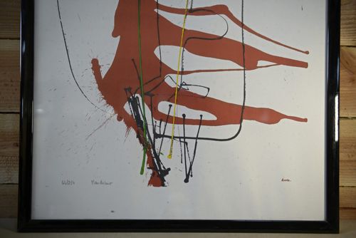 Mendocino Modern Art Lithograph Numbered 44/250 Signed Rives Xxth photo vinterior
