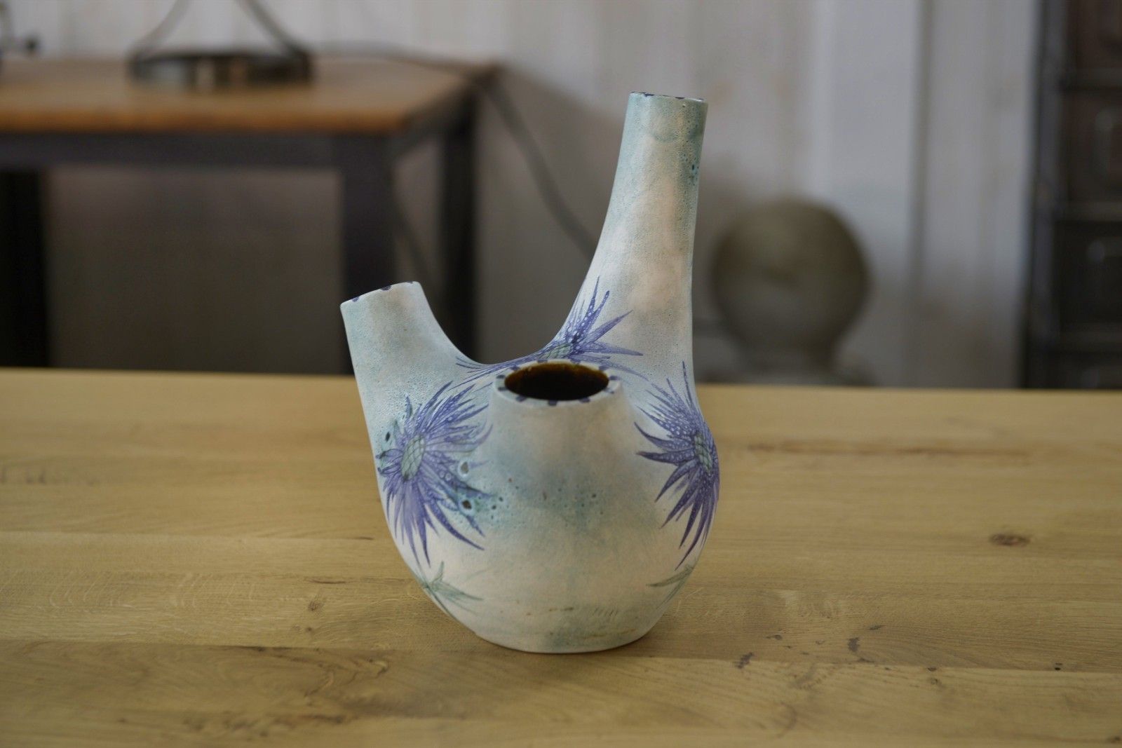 Ceramic Vase By Marie Madeleine Jolly Model "Thistle" 1940's photo furniture