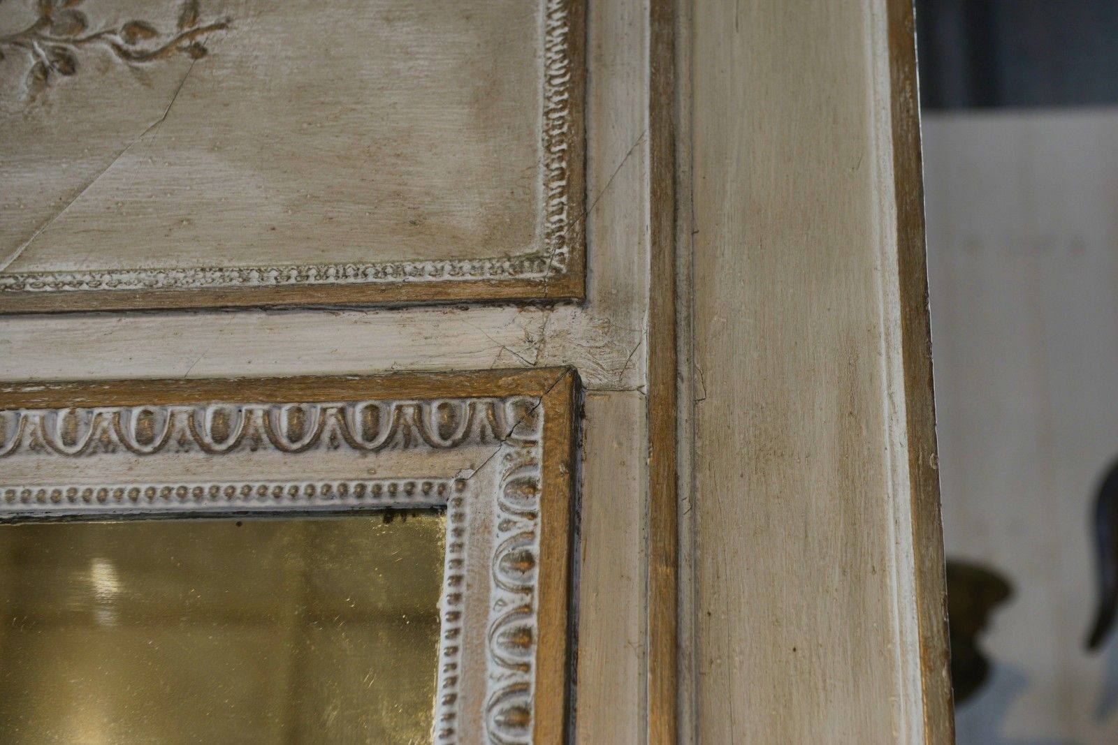 Napoleon III Large Patinated Mirror 19th Century photo Home Decor