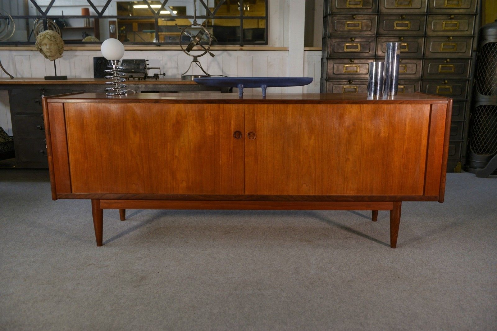 3531.0 Scandinavian Teak Sliding Door Row By Svend Aage Larsen 1960's photo
