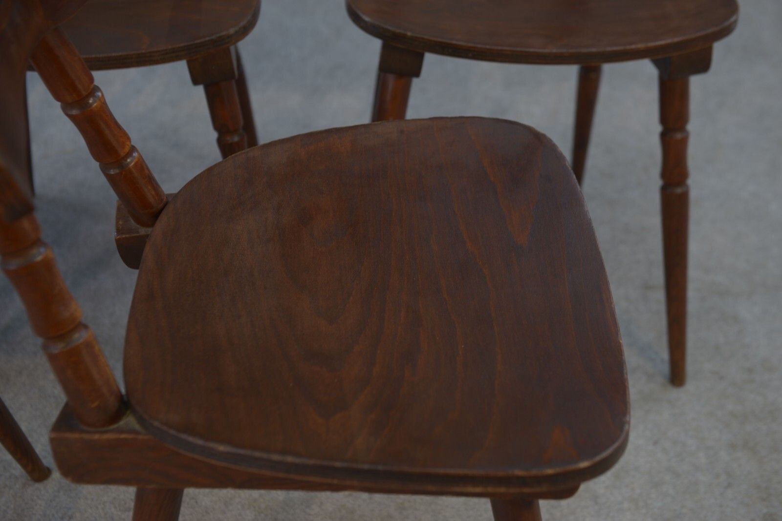 Set Of 7 Oak And Beech Plywood Chairs photo 771.0