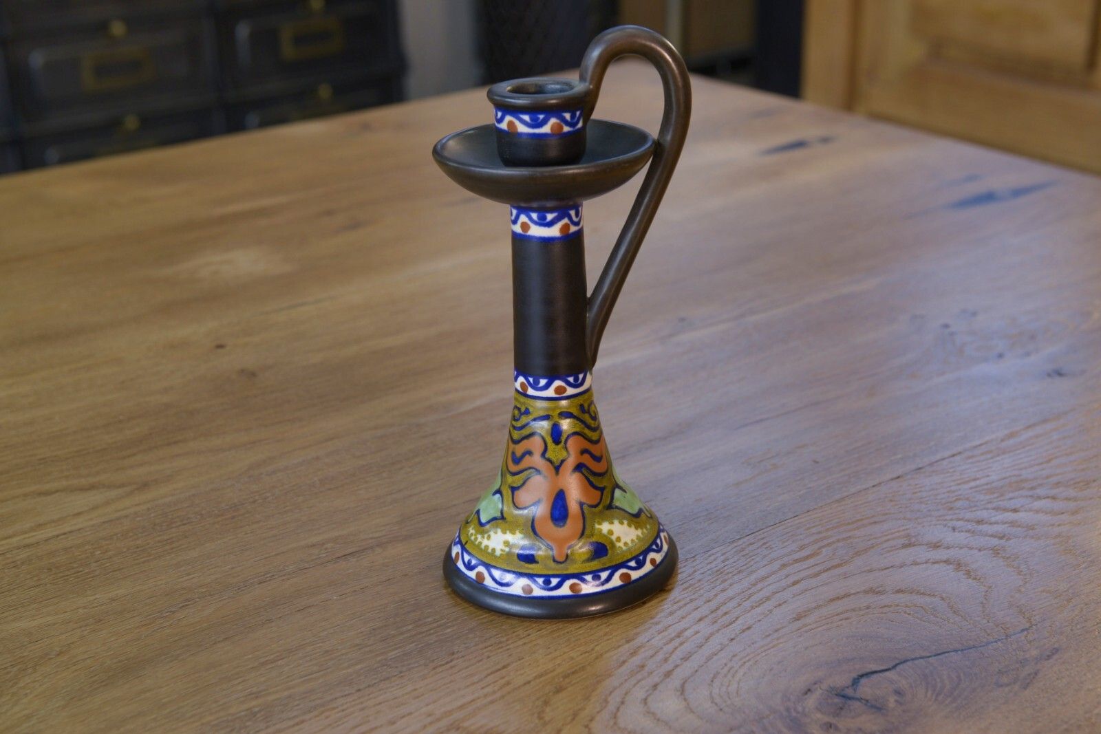 Gouda Hollande 1930's Art Deco Ceramic Candle Holder photo Home Decor