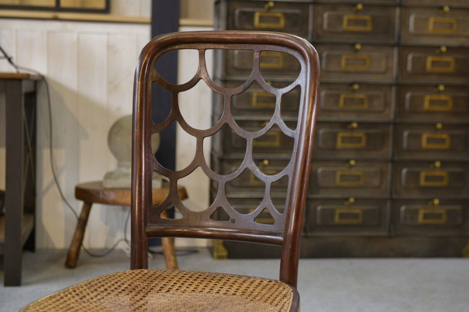 Pair Of Art Nouveau Curved Beech Wood Chairs Attributed To Koloman Moser photo vinterior