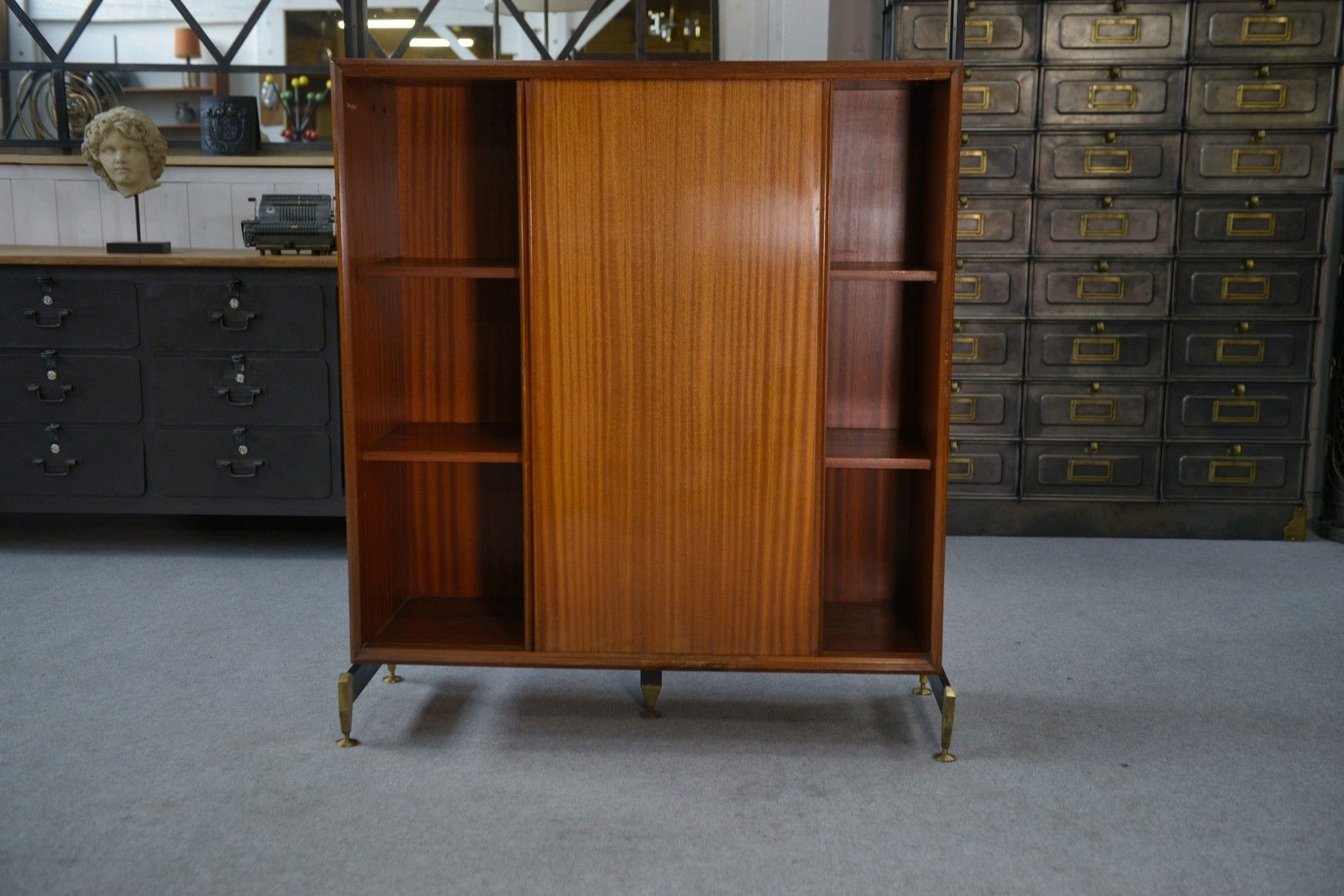 photo for sale Minimalist Shelf Cabinet By Antonio Ferretti Milano 1960's