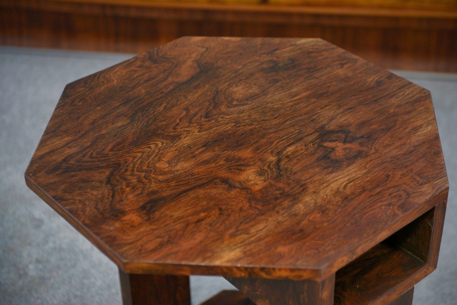 Art Deco Rosewood Veneer Stool In The Taste Of Eugene Printz 1930's photo for sale