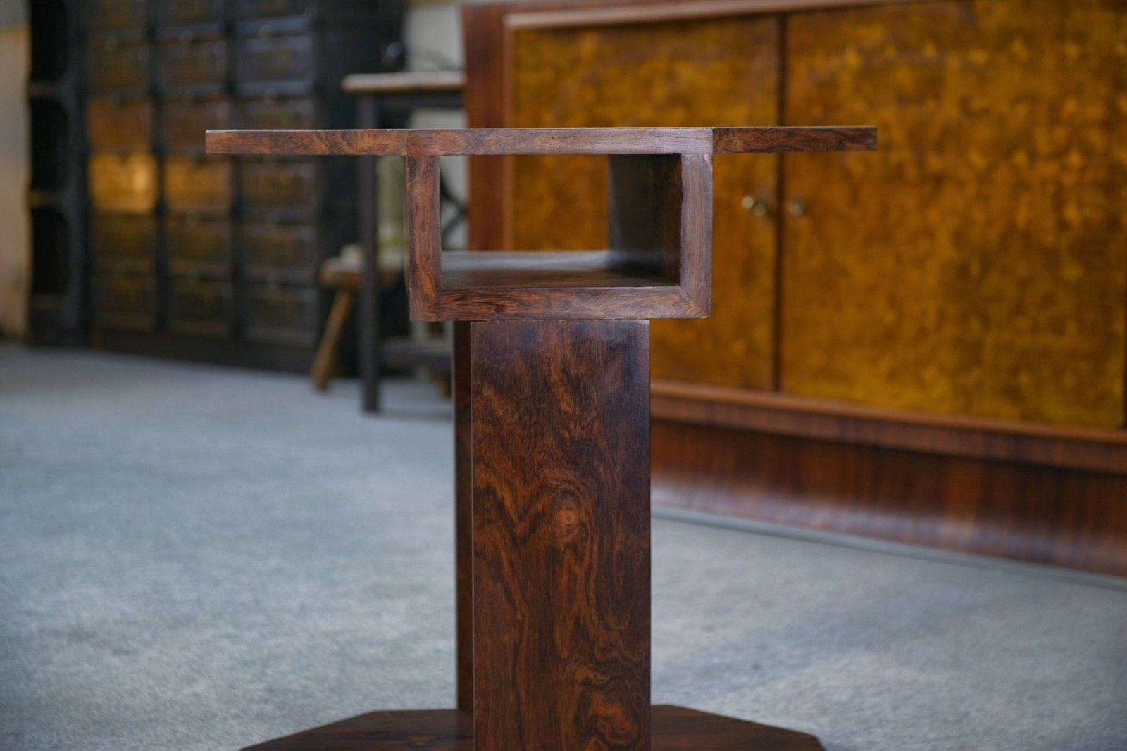 Art Deco Rosewood Veneer Stool In The Taste Of Eugene Printz 1930's photo vinterior