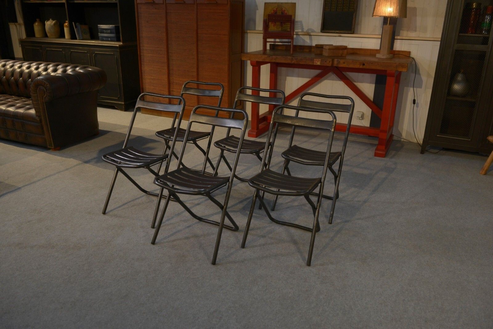 Chaises Pliantes Industrielles Assemblage Par Brasure Travail Français Vers 1950 photo 90.0