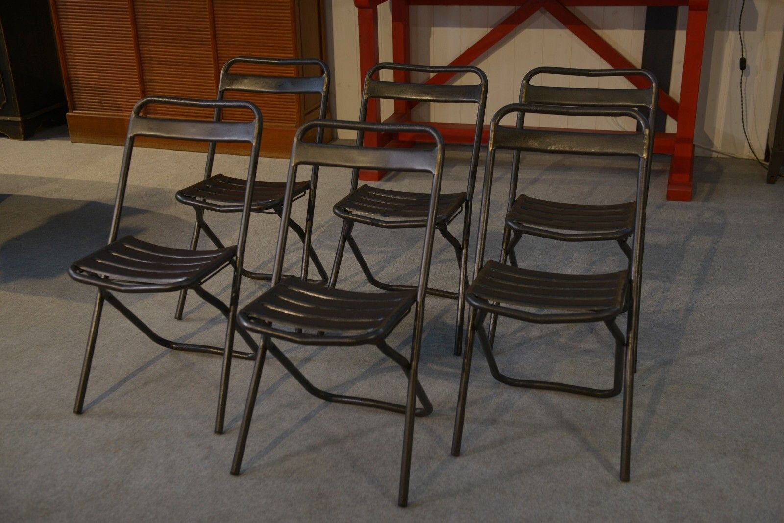 photo furniture Chaises Pliantes Industrielles Assemblage Par Brasure Travail Français Vers 1950