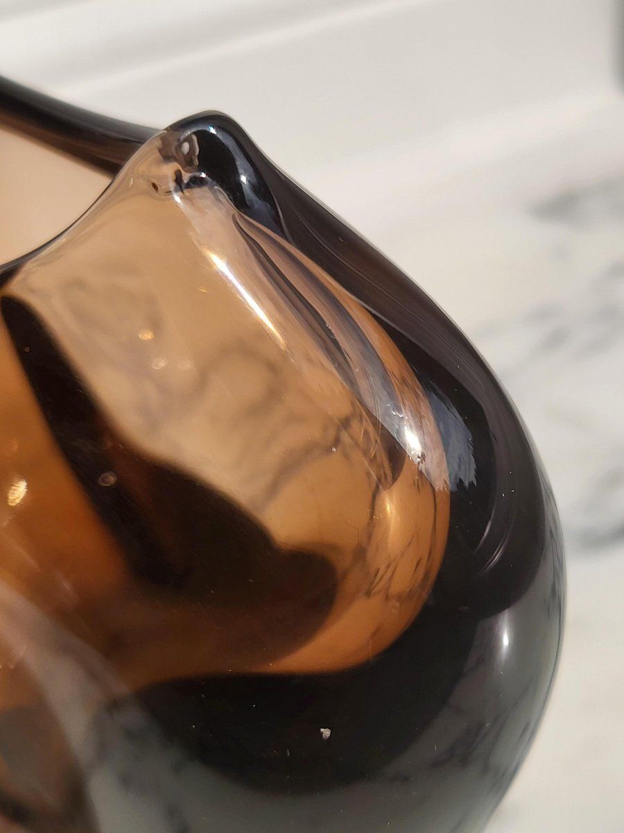 Czech Glass Vase By Miroslav Klinger, 1970s photo vinterior