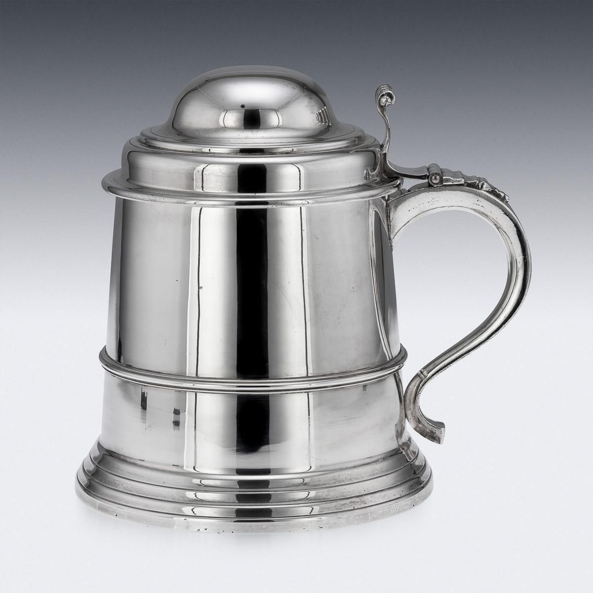 Vintage 20th Century Italian Silver Plated Lidded Tankard Ice Bucket C.1970 photo for sale