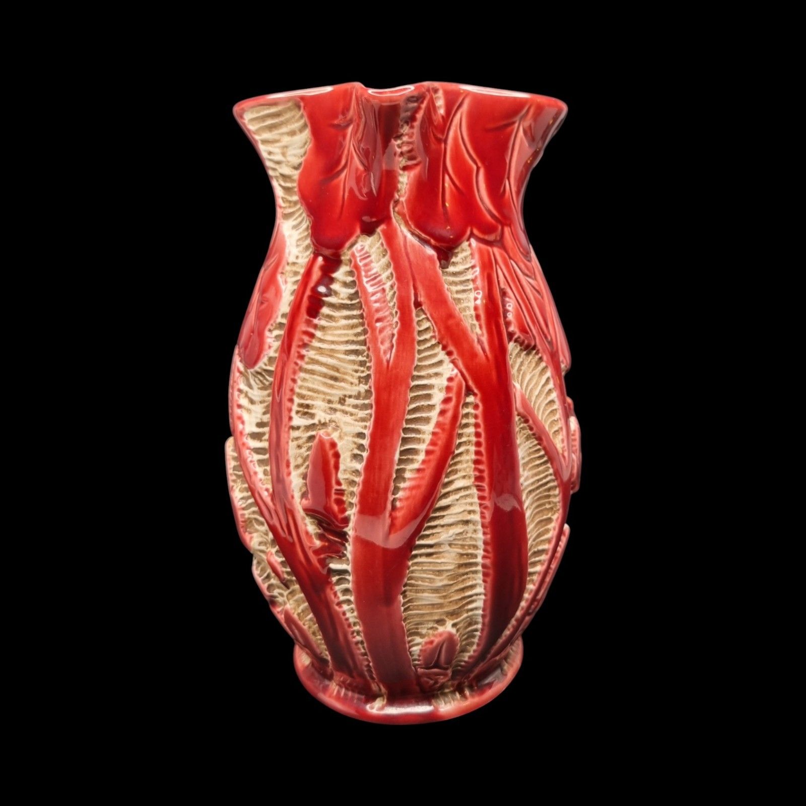 Art Deco Red Pitcher Vase Beswick Trentham Art Ware Woodland Jug 1930's photo furniture