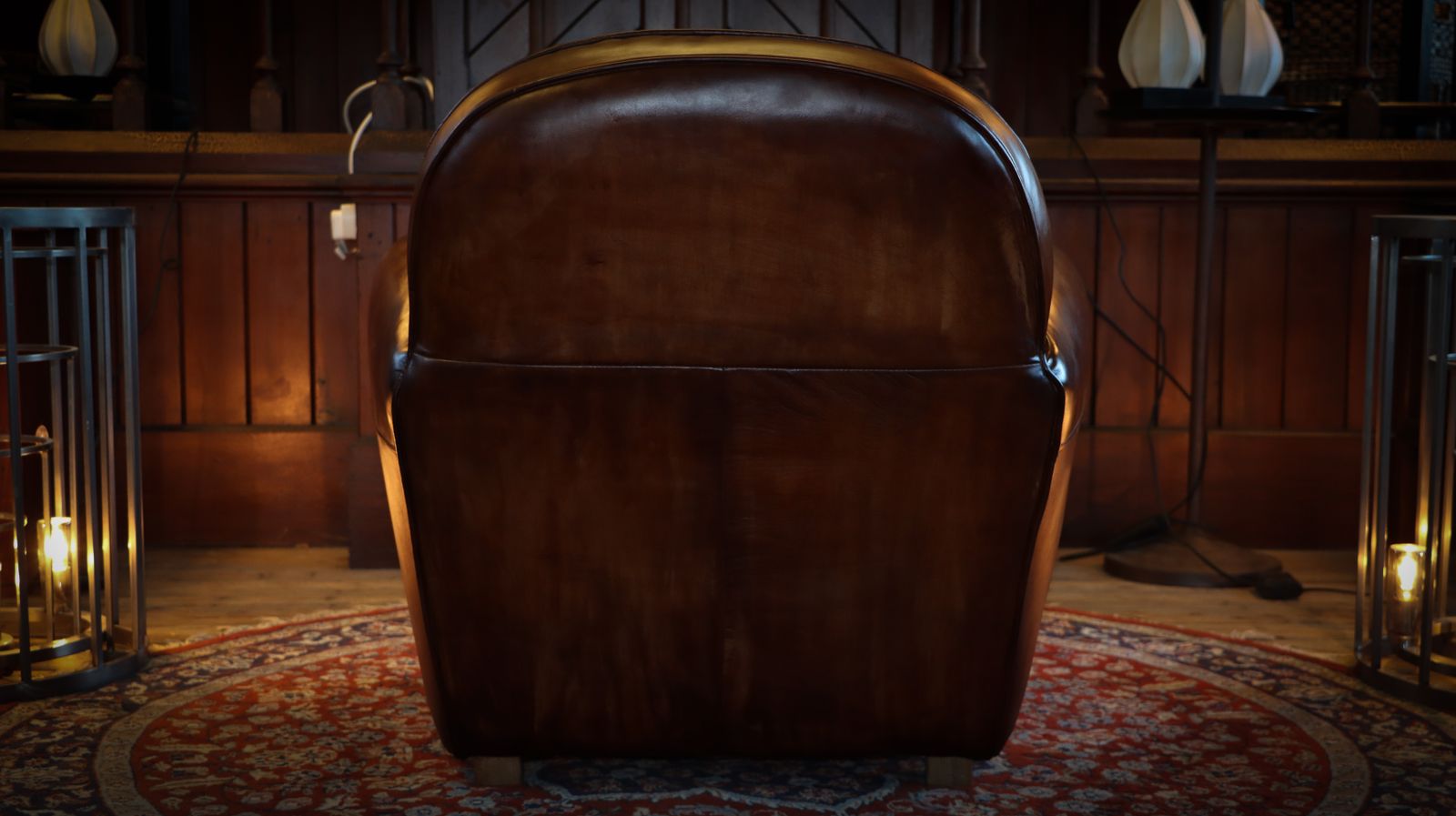 Furniture Superb Timothy Oulton Flea Market Club Library Leather Armchair Antique Tobacco photo