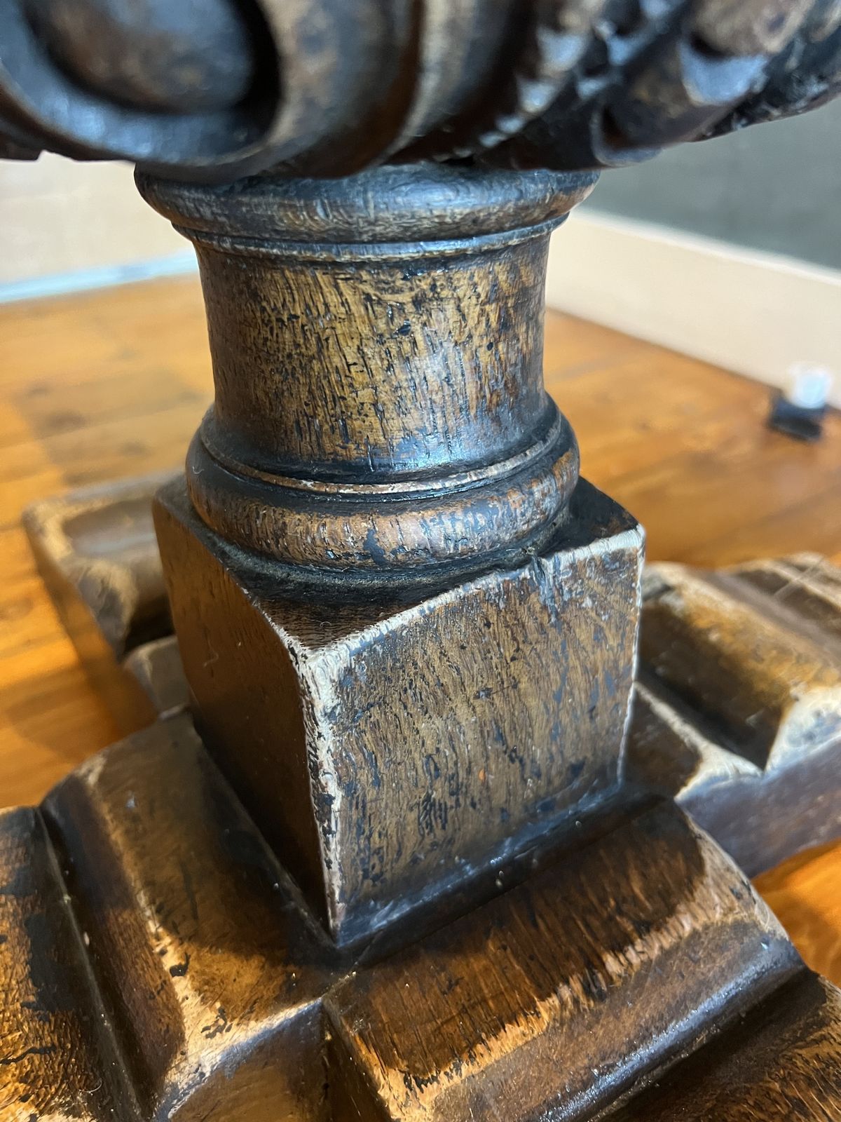 19th Century English Antique Jacobean Oak Refectory Table Dining Chairs photo vinterior