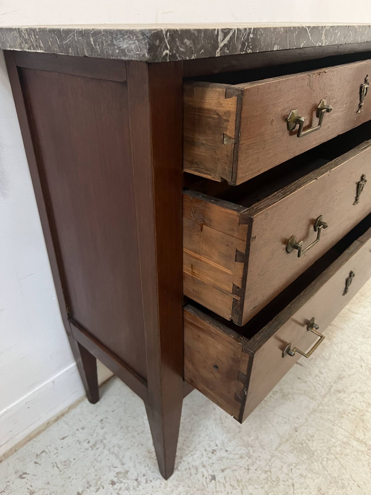 Louis XVI Style Chest Of Drawers In Solid Oak 19th Century photo vinterior