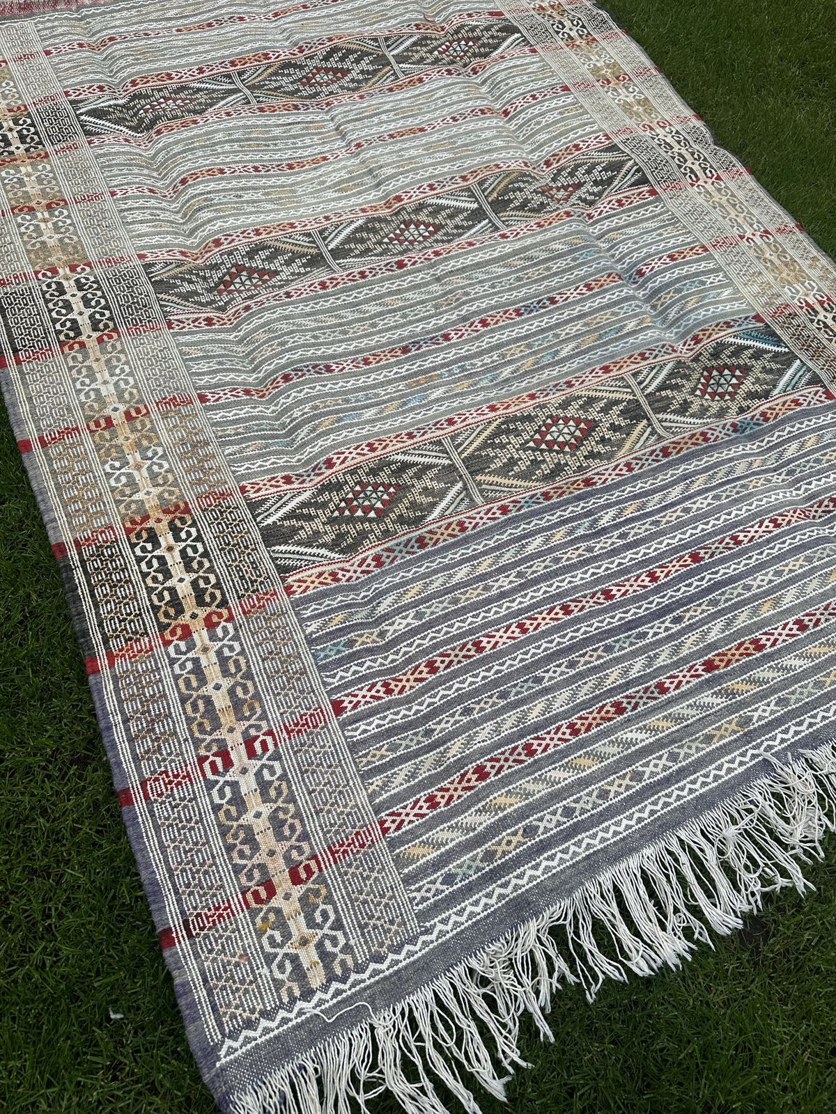 Original Nomadic Berber Handwoven Kilim Rug Tiflet photo furniture
