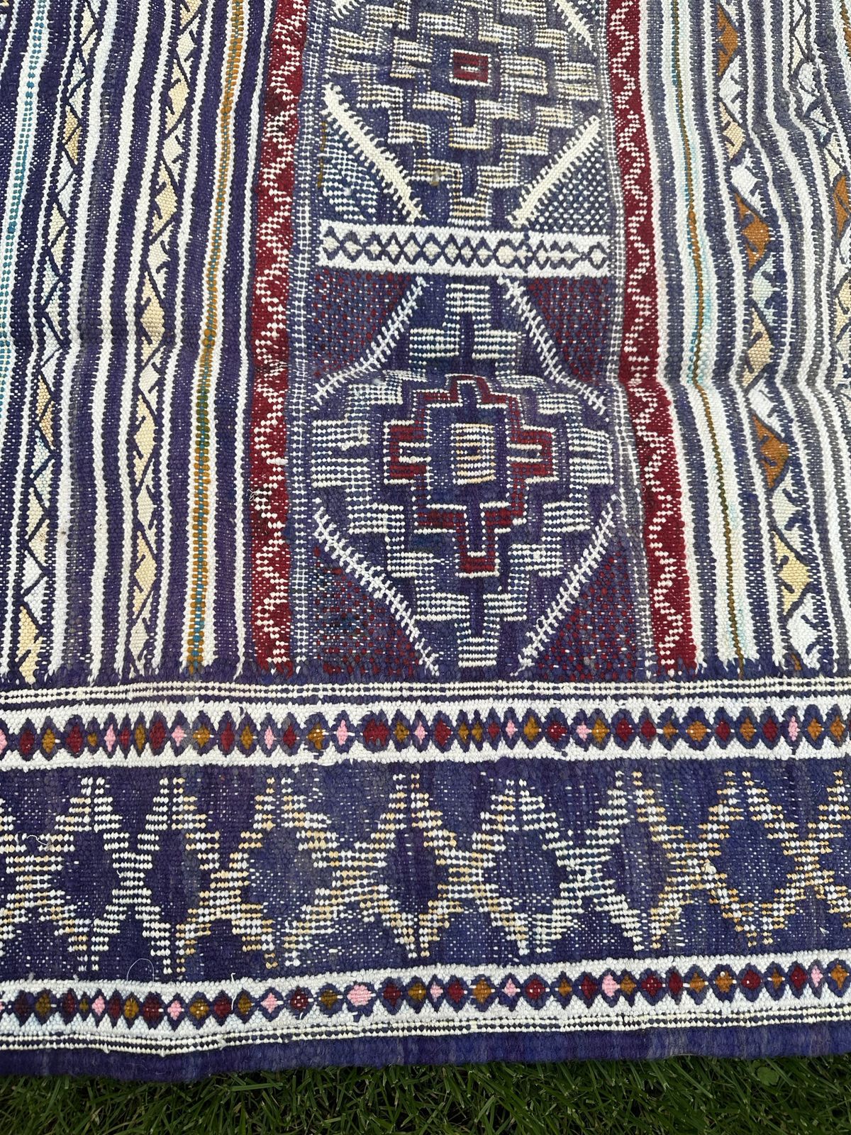 Textiles Nomadic Berber Handwoven Kilim Rug Tiflet photo