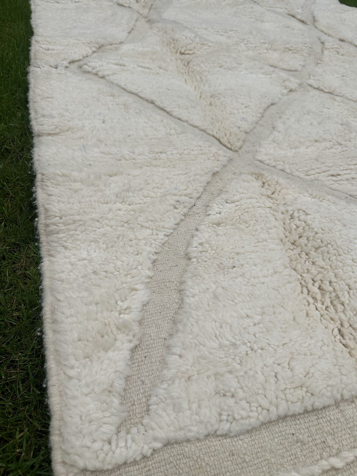 Moroccan Berber Cream Wool Rug Beni Ourain Atlas Carpets photo 385.0