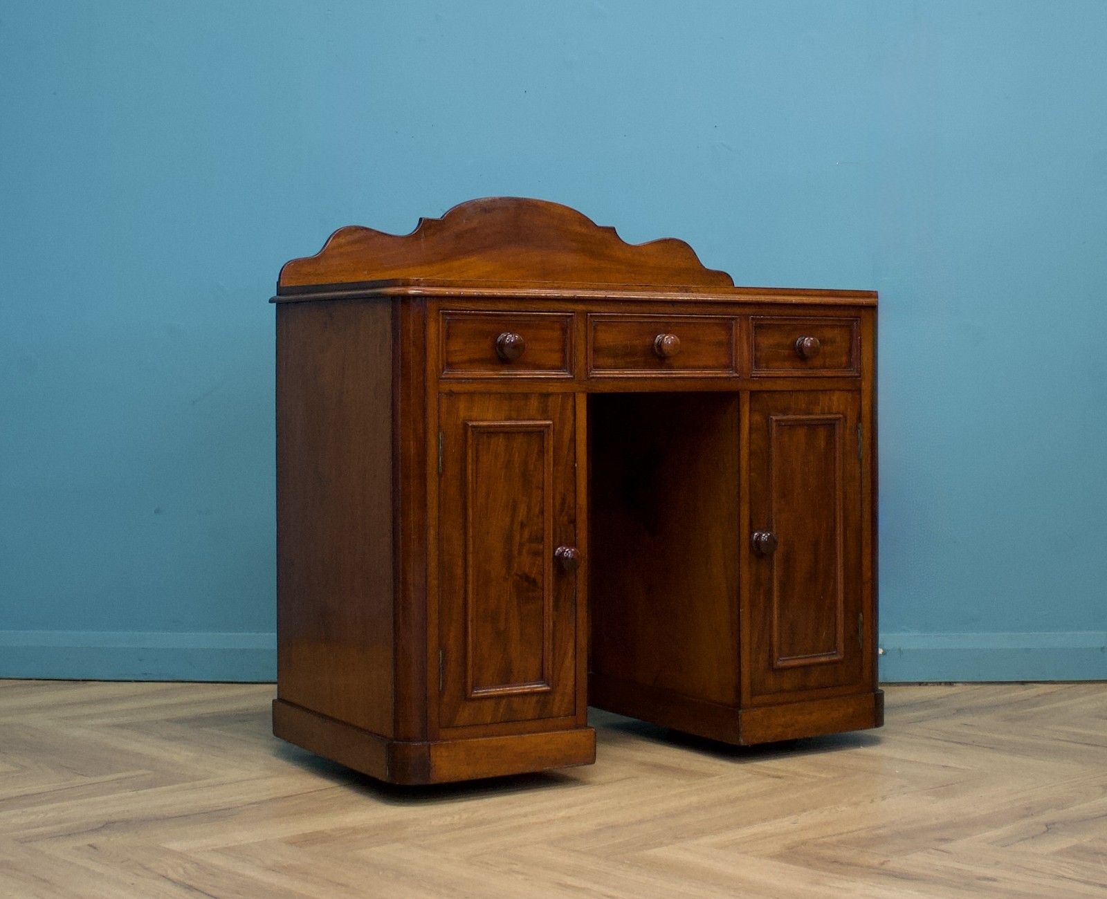 Antique Victorian Mahogany Compact Desk, 1880s #1619 photo furniture