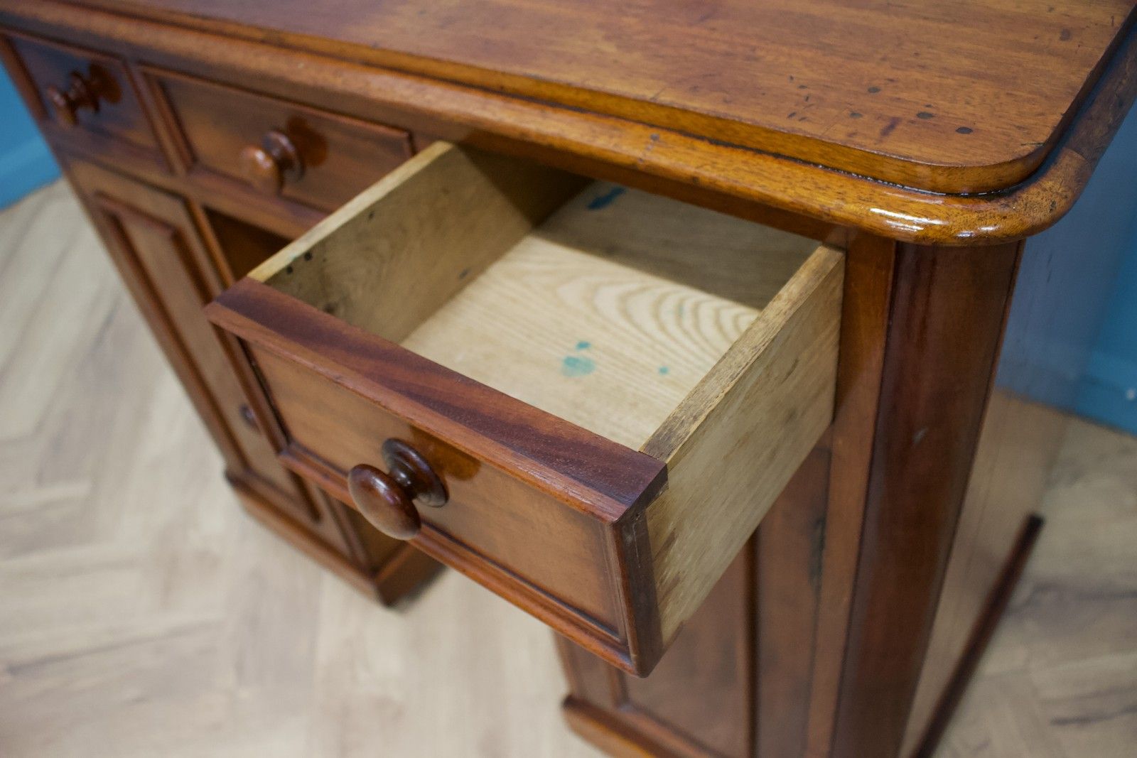 Antique Victorian Mahogany Compact Desk, 1880s #1619 photo buy