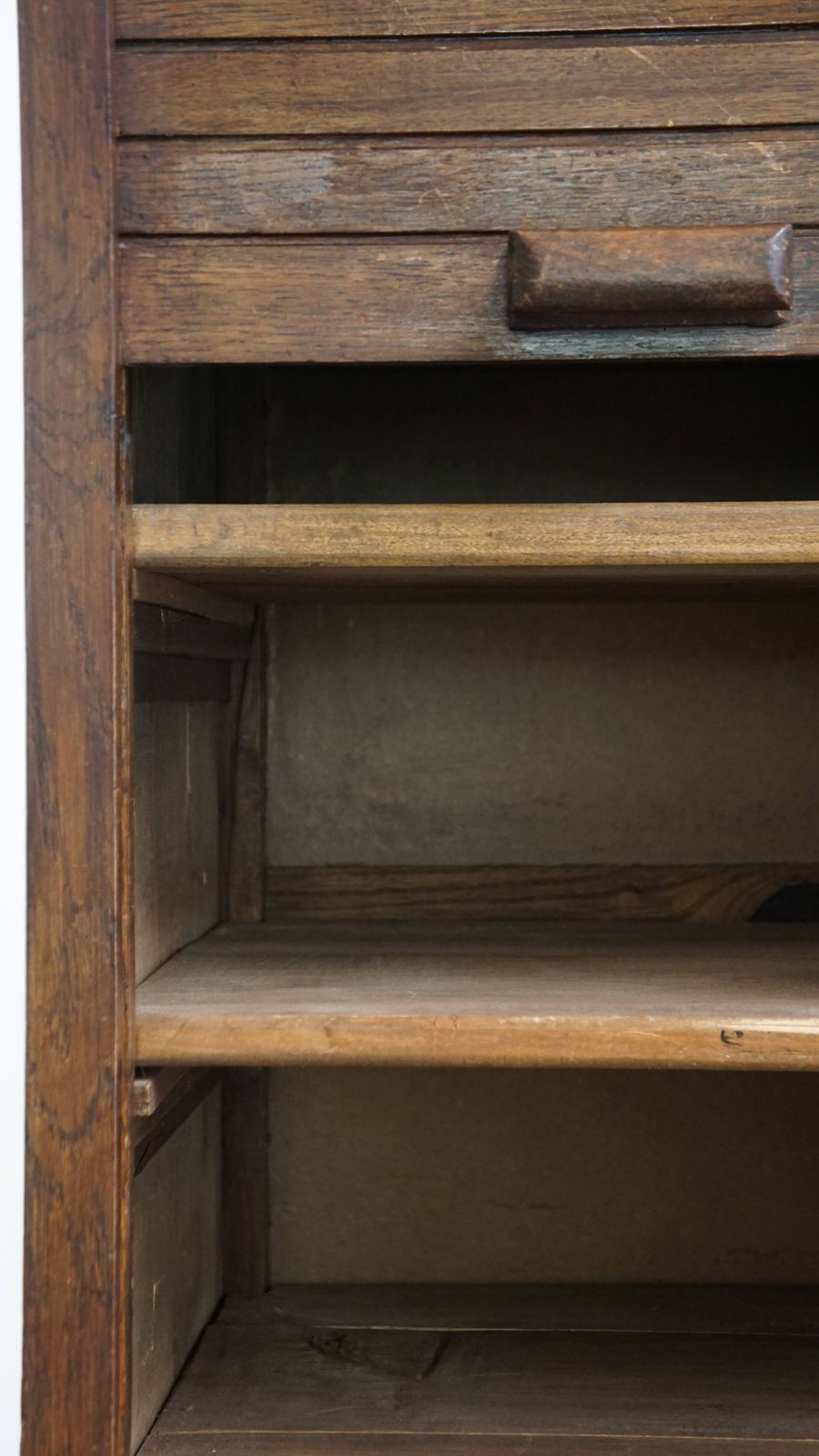 photo for sale Insane Antique Oak Notary Cabinet With Two Roller Doors, A Working Lock And A Beautiful Patina