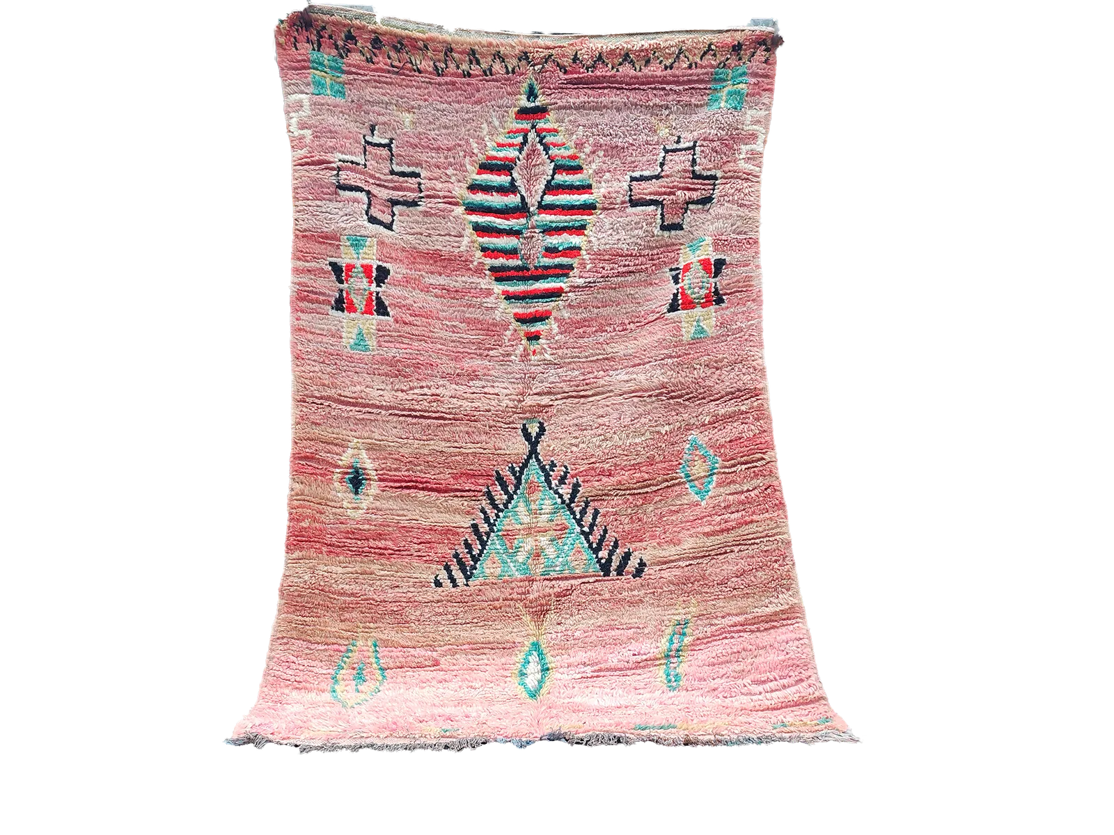 R312 Vintage Handmade Moroccan Berber Rug 100% Wool 200x130cm photo furniture