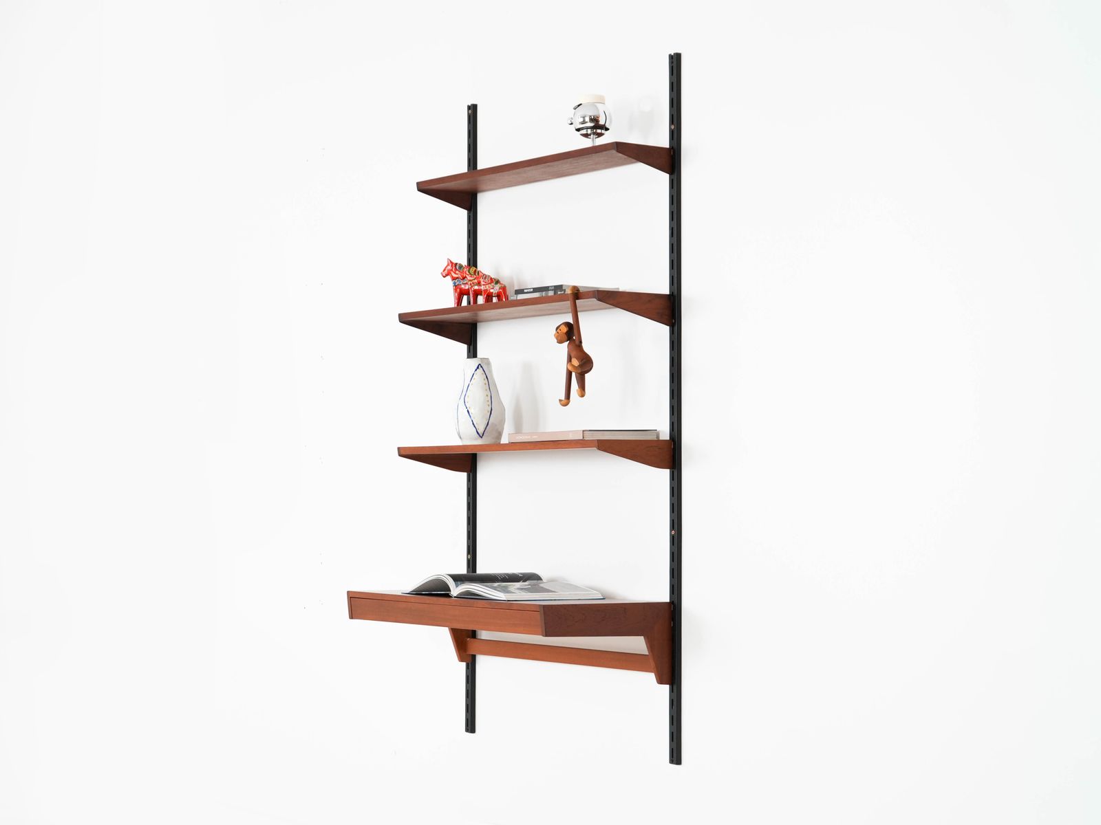 Teak Modular Shelving Unit, Danish Design, 1960s, Designer: Kai Kristiansen, Manufacturer: Fm Møbler photo for sale