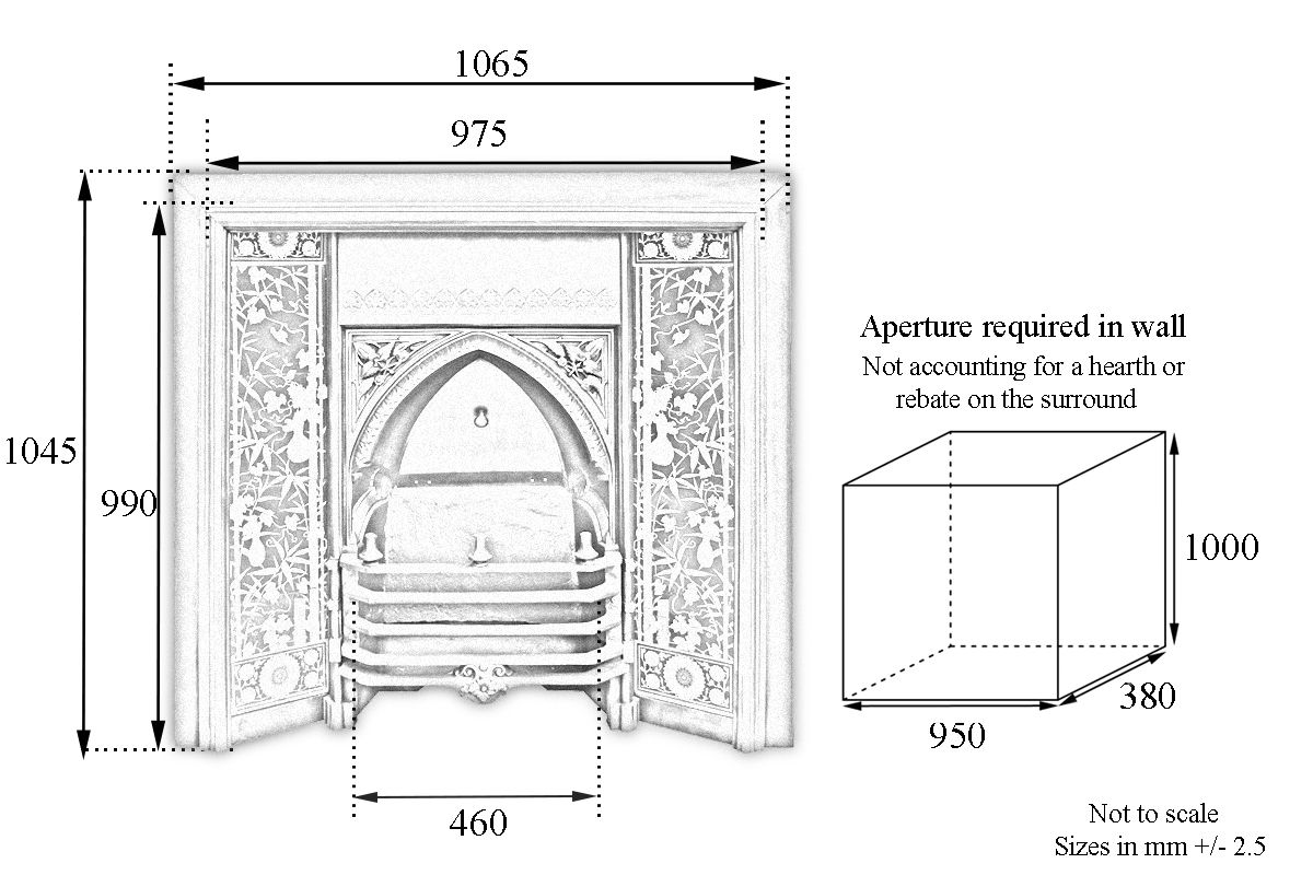 Large And Rare Victorian Gothic Fireplace Insert photo Home Fixtures