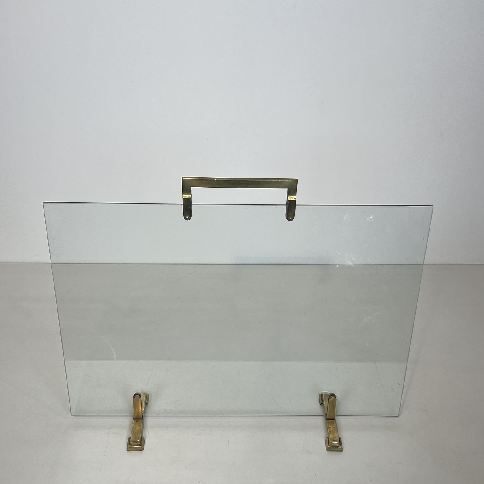 Glass And Brass Fireguard, 1970s photo furniture