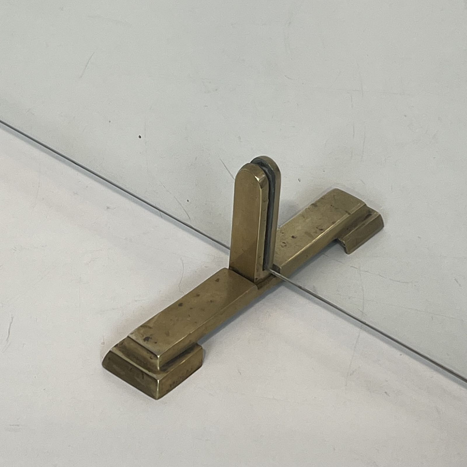 photo furniture Glass And Brass Fireguard, 1970s