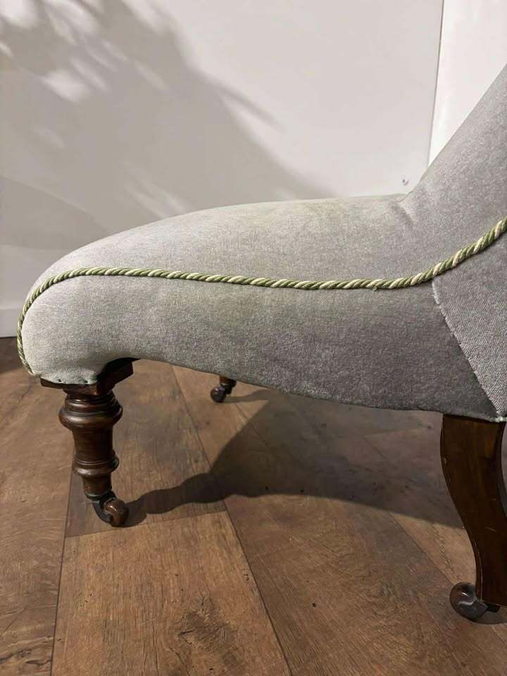 Antique Mahogany Framed Scroll Form Nursing Chair photo furniture