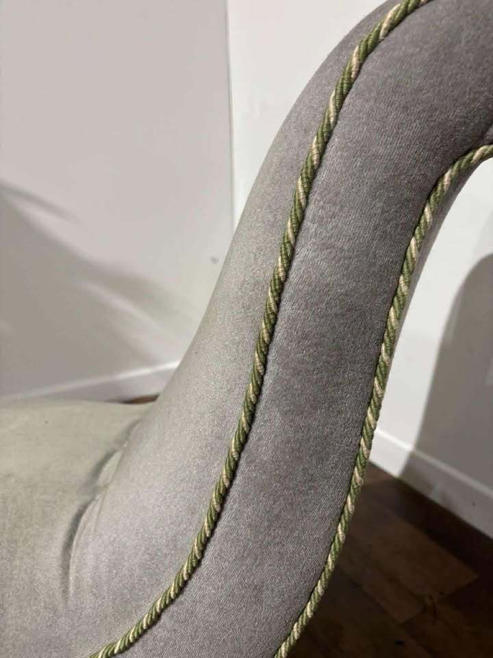 Antique Mahogany Framed Scroll Form Nursing Chair photo vintage