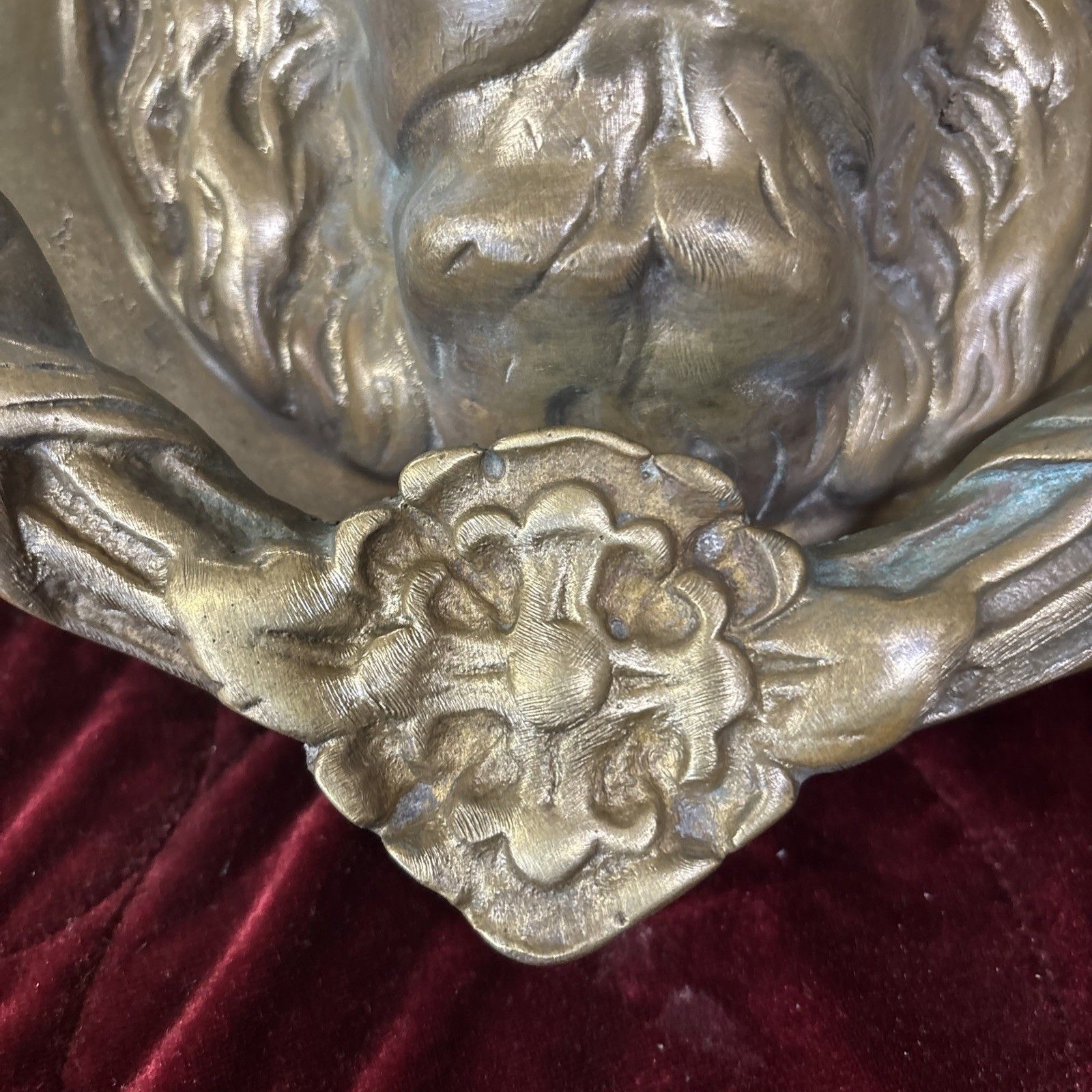 Huge Antique Solid Brass Front Door Knocker Period Reclaimed Manor Cast Metal photo Home Fixtures