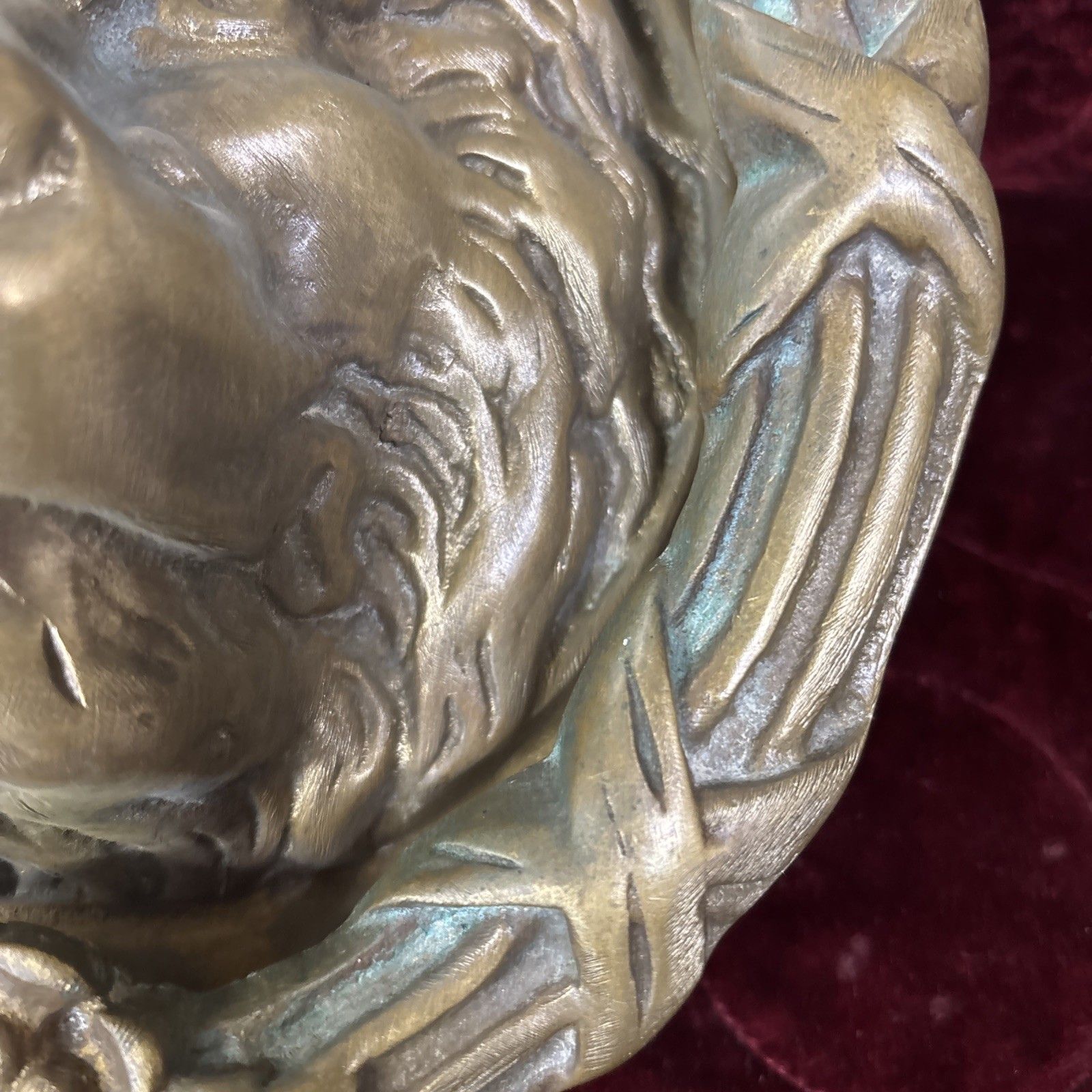 Huge Antique Solid Brass Front Door Knocker Period Reclaimed Manor Cast Metal photo 821.0