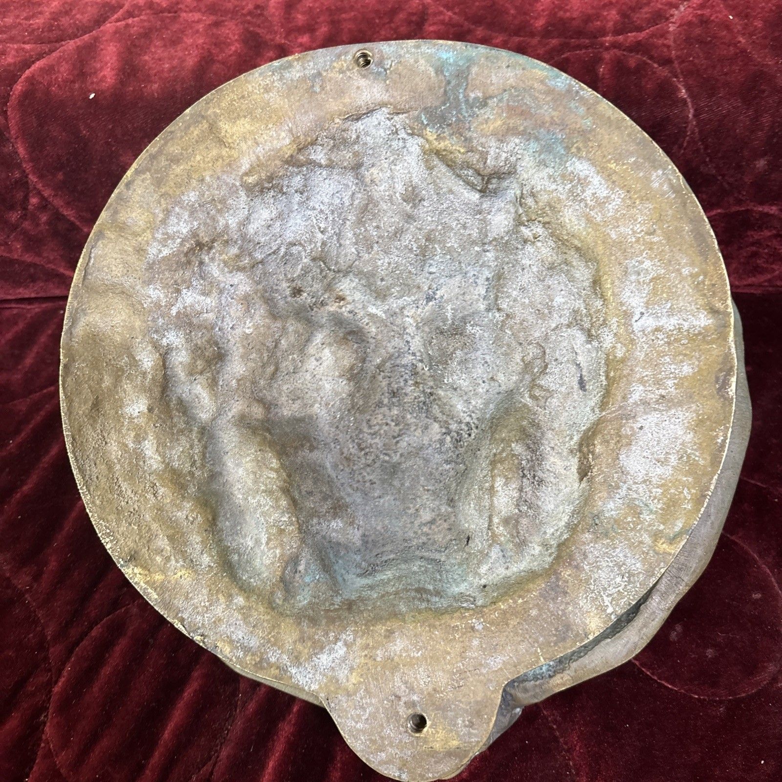 photo furniture Huge Antique Solid Brass Front Door Knocker Period Reclaimed Manor Cast Metal