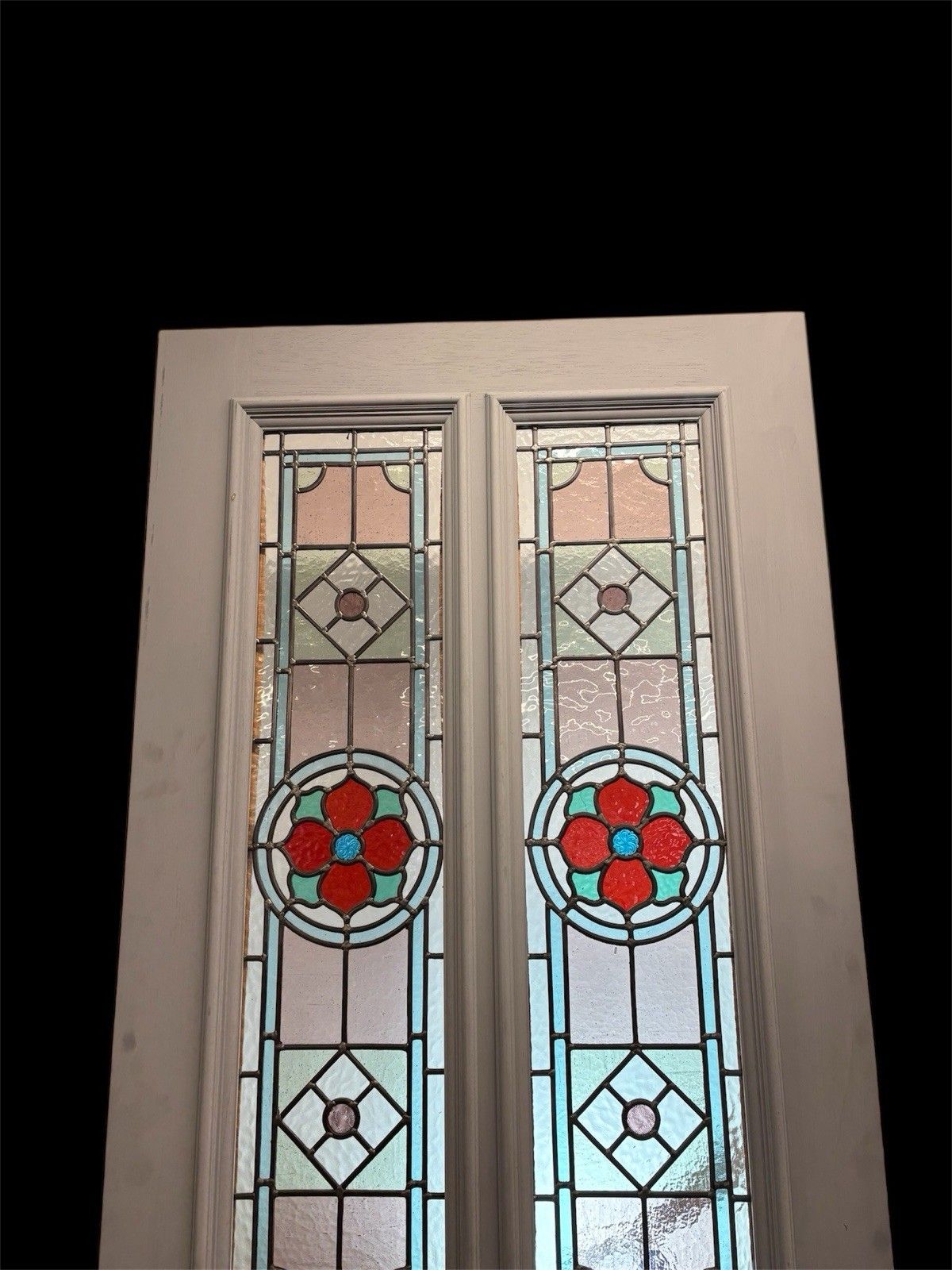 Victorian Stained Glass Front Door Bespoke Made Hardwood Leaded Period Wood photo Home Fixtures